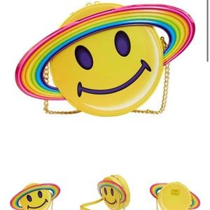 Saturn smiley crossbody bag Lisa Frank loungefly